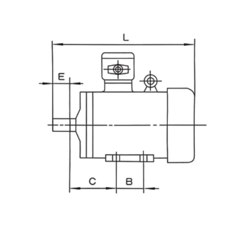 機(jī)座帶底腳、端蓋上無凸緣的電動(dòng)機(jī)(B3)